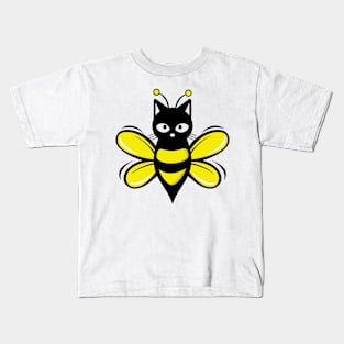 Cat Bee Funny Cute Animal Kids T-Shirt